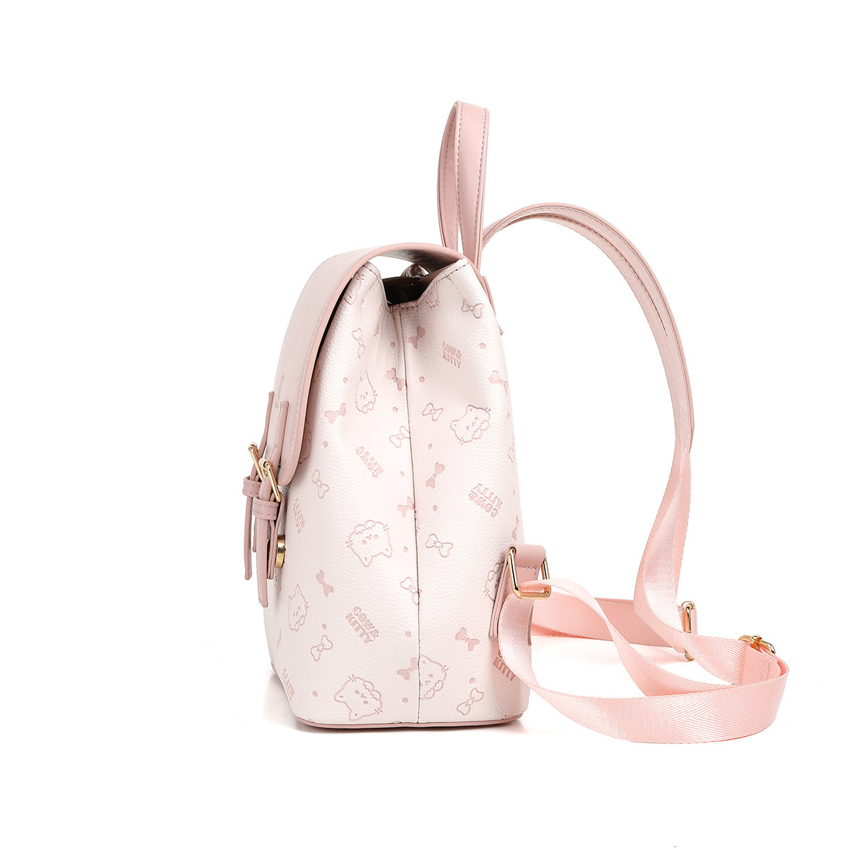 Women's Printed Pink Fashionable Backpack Free Shipping Designer Luxury New Style Portable Crossbody Bag Small And Cute Lightweight And Casual Tr