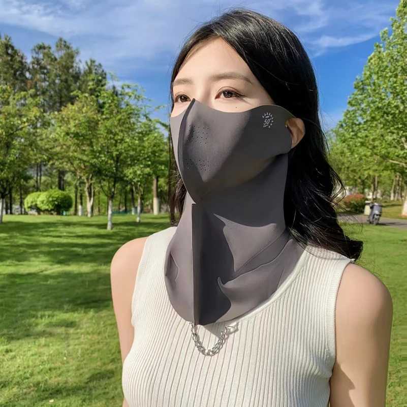 2PCS Silk Sun Protection Mask Anti-Ultraviolet Neck Guard 3D Mask Summer Breathable Eye Protection Face Mask Z250725