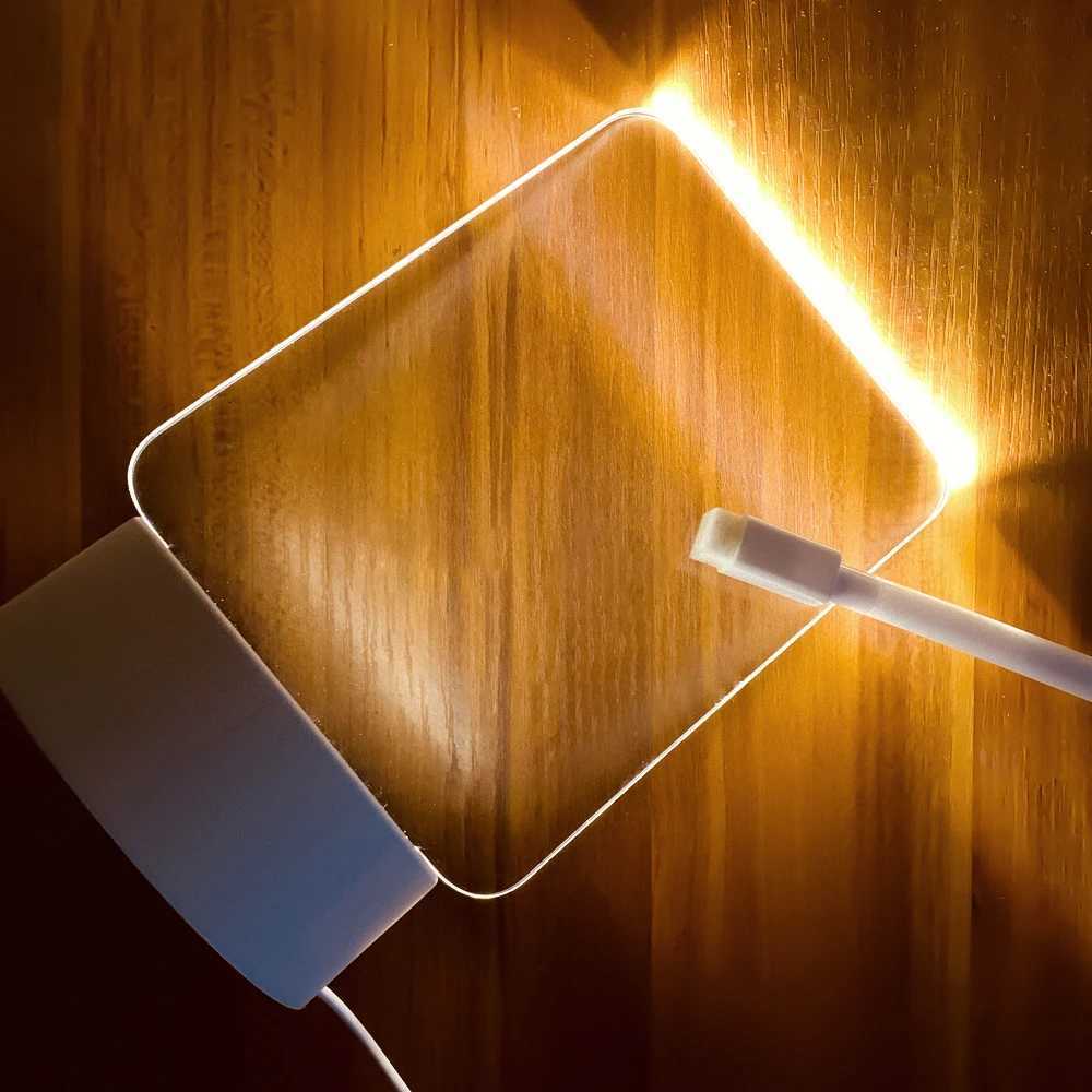 Note Board Creative Led Night Light USB Message Board Holiday Light With Pen Gifts For Children Girlfriend Decoration Night Lamp XJ250725