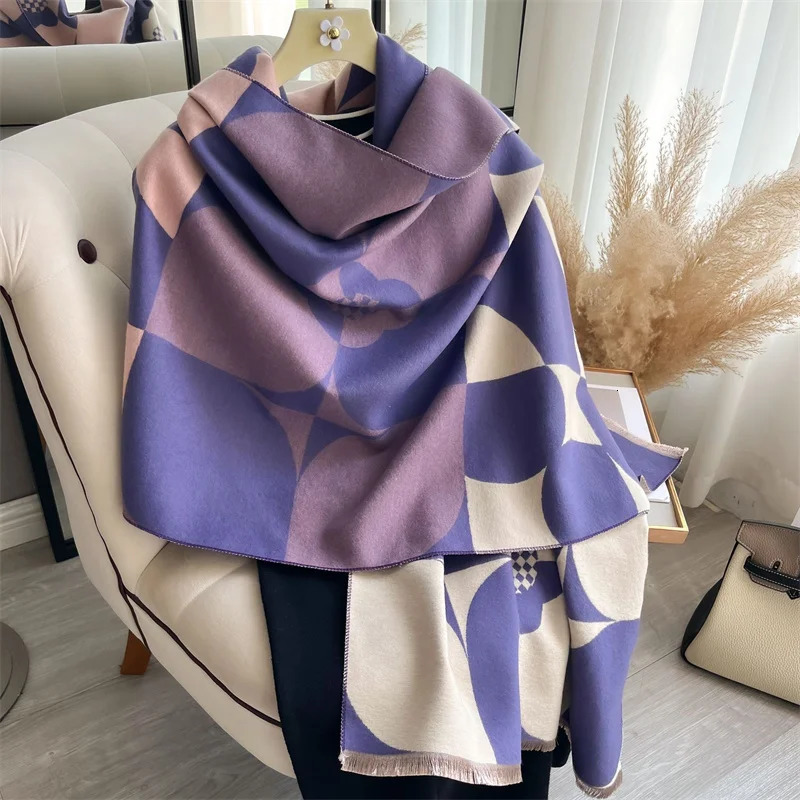 Cashmere Scarf for Women Thick Warm Winter Blanket Female Quality Shawl Wrap Scarf Poncho Echarpe Pashmina 250724