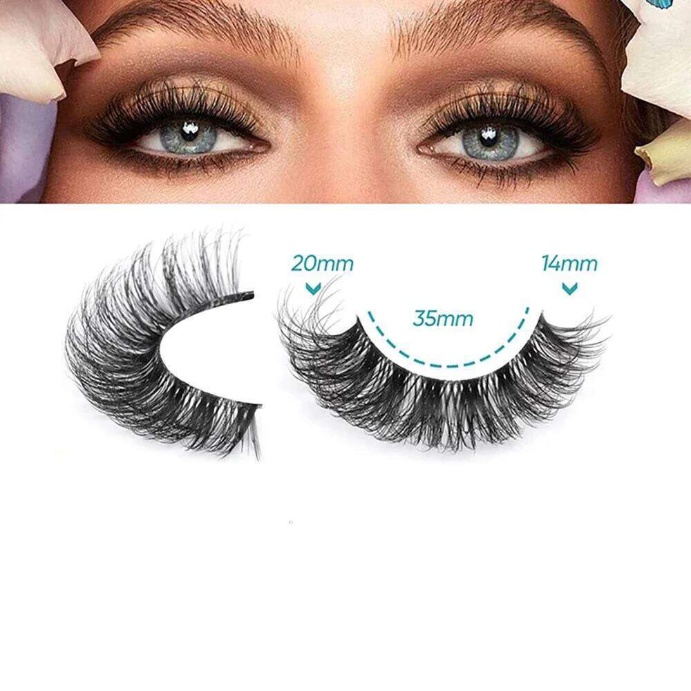 10 Pairs False 6D Super Fluffy Wispy Faux Mink Eyelashes Cat Eye Effect Dramatic Lashes Eyelash Extension Makeup X250725
