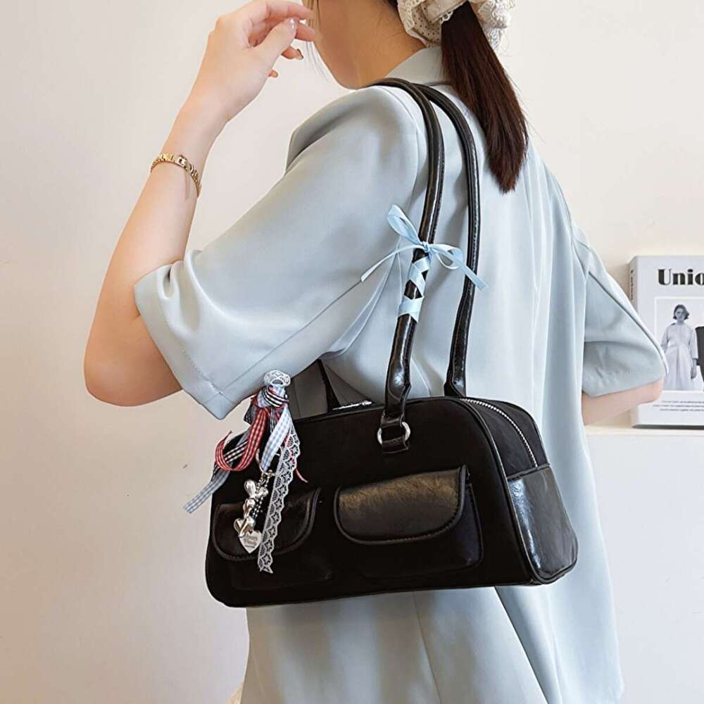 Designer bag Luxury bag Boston Underarm 2024 New Y2K Trendy Girl Motorcycle Ins Niche Shoulder Bag
