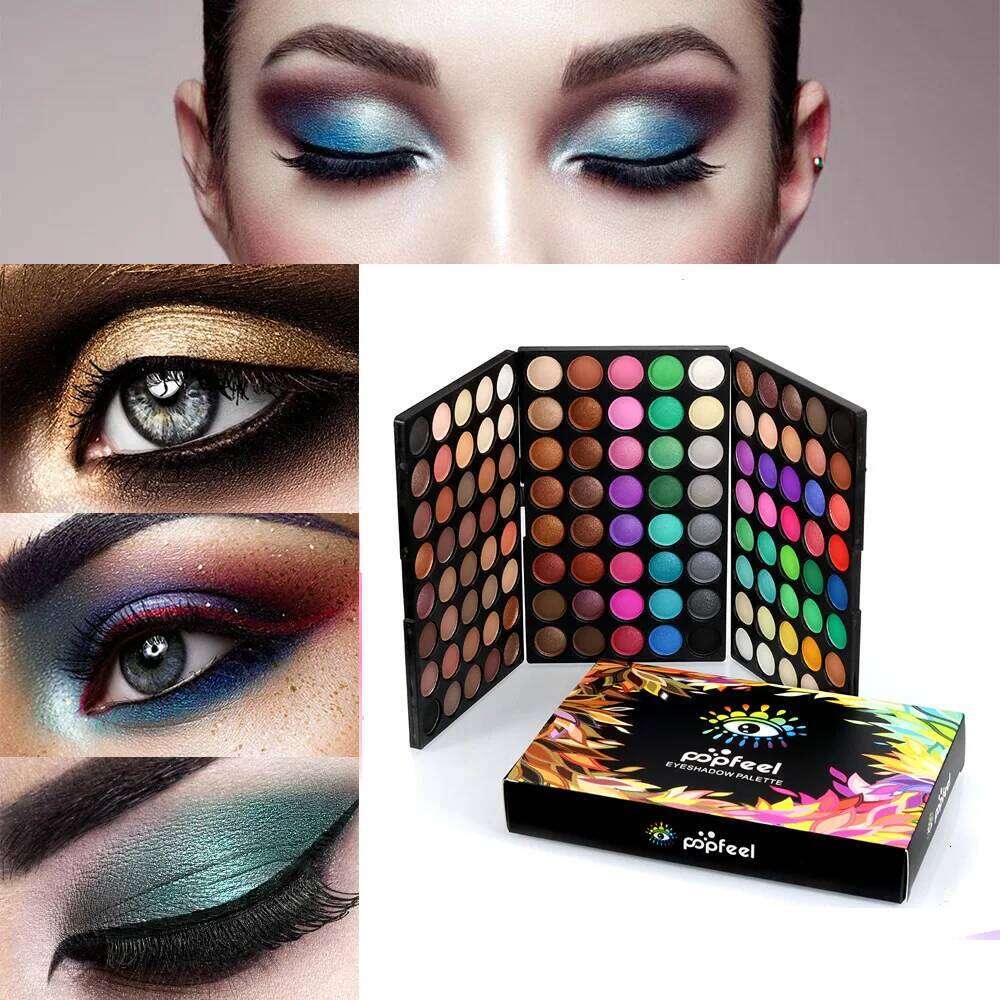 FEEL 120 Colors Eyeshadow Palette - Versatile Matte Shimmer Shades Eye Makeup, Ideal for Beginners and Makeup Artists