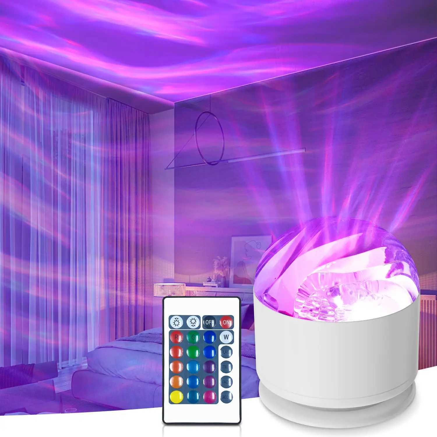 LED Night Light USB Plug-in Starry Sky Remote 16Color RGB Galaxy Projector Light for Kids Room Party Decoration Auto Rotate Show Lamp XJ250725
