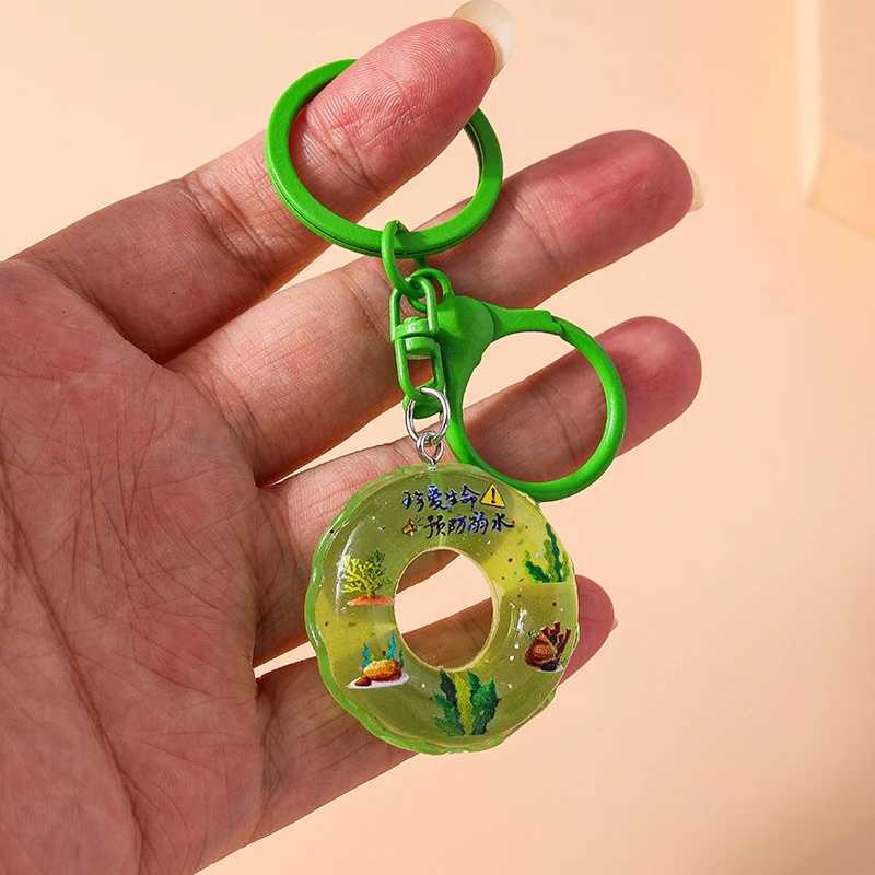 Aihua New Cute Keychain Funny 3D Swimming Rings Keychain For Women Kids Handbag Pendant DIY Summer Beach Vacation Jewelry Gifts R250725