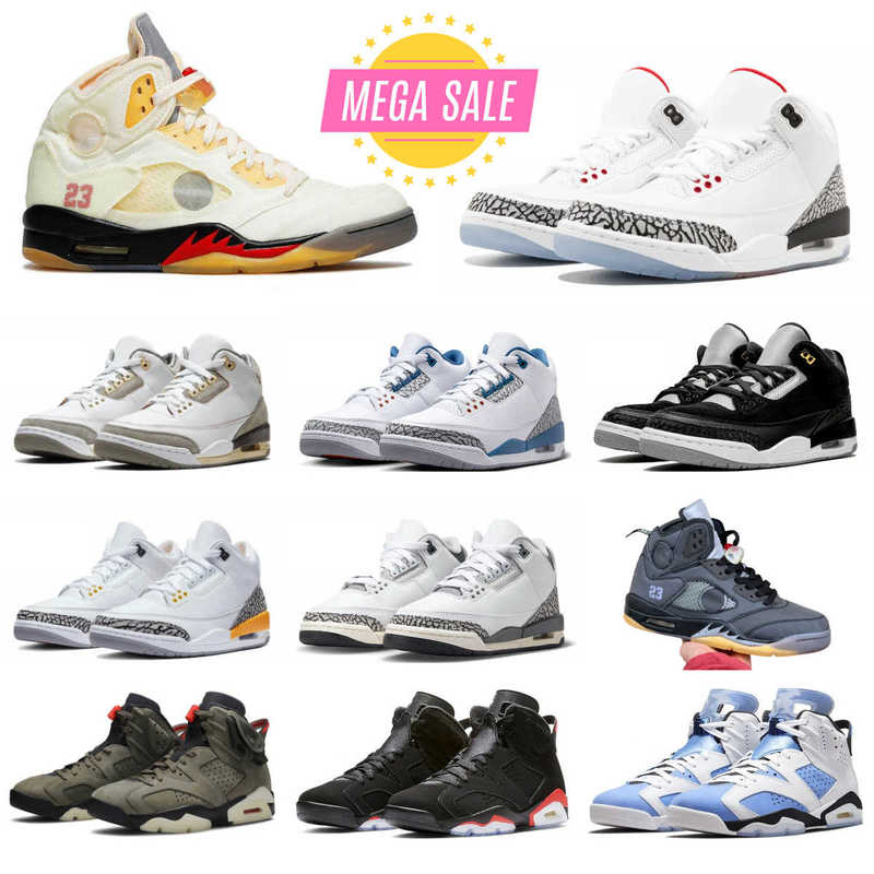 Mens 3 5 6 Basketball Sports Shoes Trainers 3s 5s Grey Black White Green Cement J3 J5 Women Tennis Sail Muslin Reverse Metallic UNC Carmine Oreo Infrared Sneakers