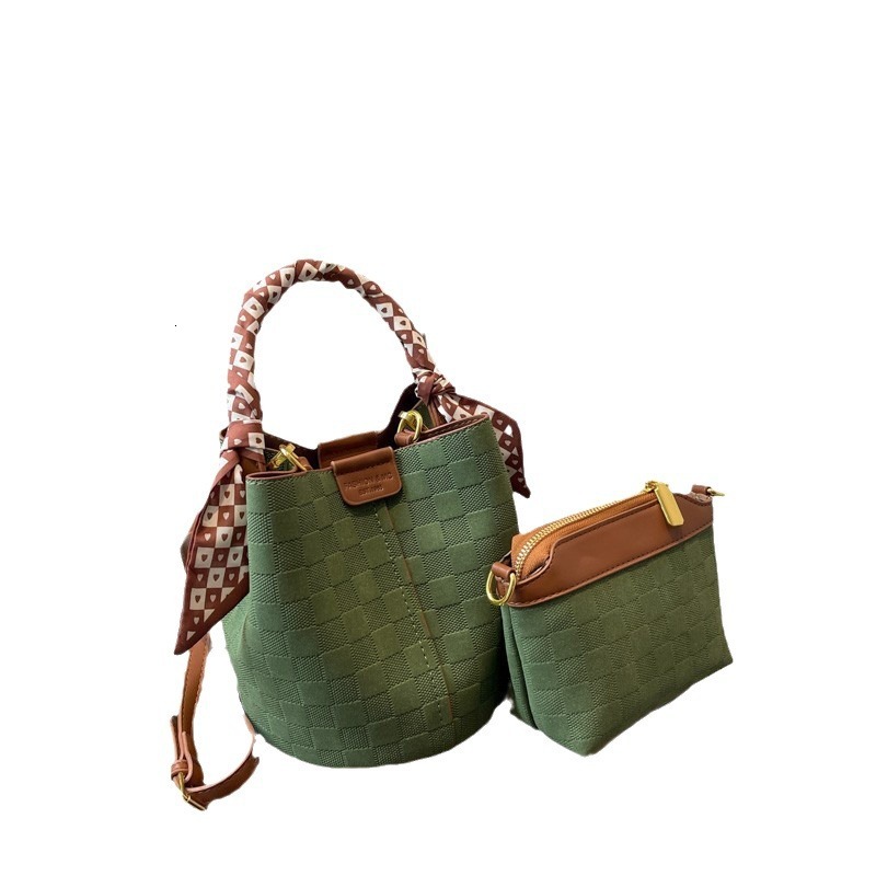Luxury bag Luxury Brand Designer Bag Women's Bag Women's Bag Texture Bucket Bag Niche Mother-Daughter Plaid Design Crossbody Bag New Model G