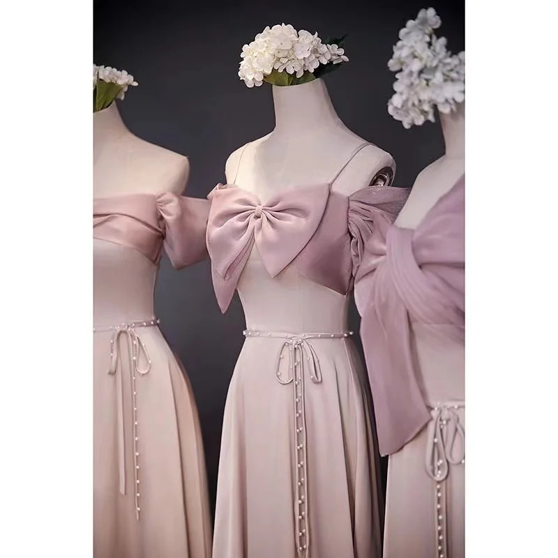 Wedding bridesmaid dress 2024 summer satin niche highend small can be worn by princess style girlfriends on weekdays 250725