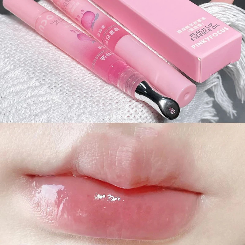 Peach Lip Oil Moisturizing Glass Gloss Fragrance Nonsticky Tint Lips Plumper Autumn and Winter Care Serum Primer 250716