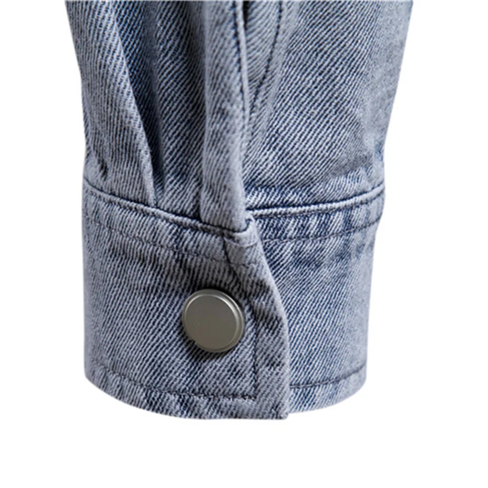 AIOPESON 100 Cotton Denim Shirts Men Casual Solid Color Thick Long Sleeve Shirt for Spring High Quality Jeans Male 250725