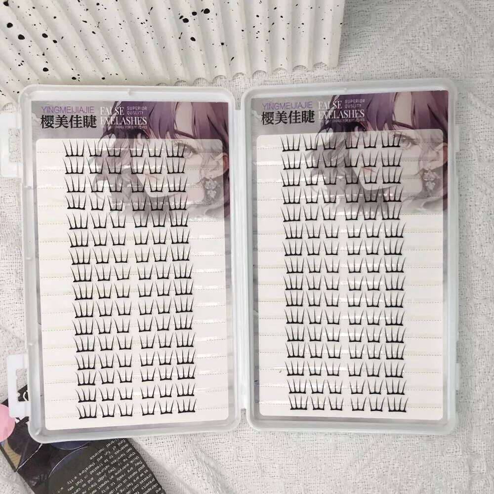 10/32 Rows DIY Segmented False Book Comic Individual Lashes Cluster Natural Korea Idol Manga Fake Eyelashes Extension X250725