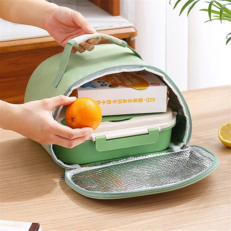 Green Portable Fridge Thermal Bag for Lunch Box Food Fresh Cooler Picnic Pouch Waterproof Office Student Insulated Dinner Bags 250723