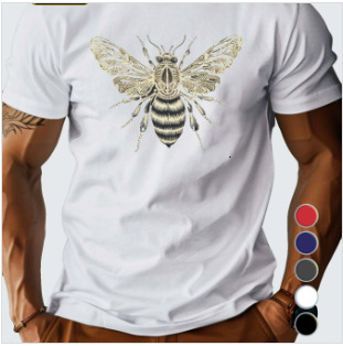 Fashion Luxurious Bee Lace Wings Men's T-Shirt Version ddmythur