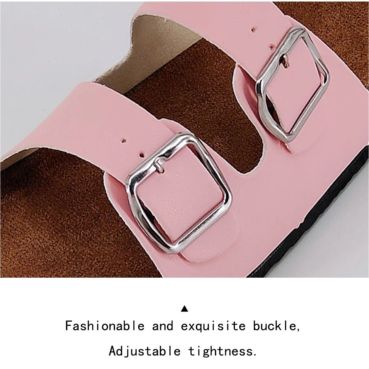 Fashionable Buckle Flat Cork Slippers Leisure Beach Style Summer Unisex Outdoor Casual Open Toe Sandals 250725