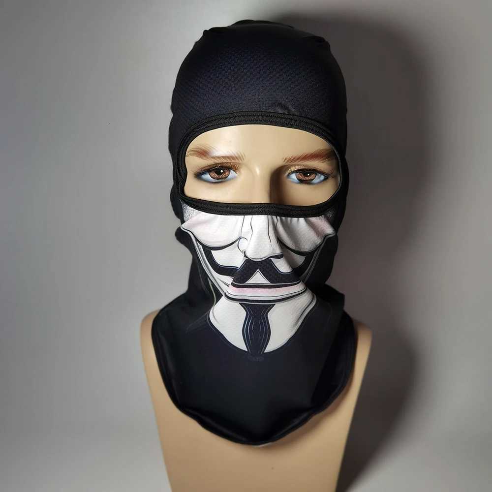Realistic Balaclava Cosplay Full Face Shield Hip Hop Headgear Windproof Hood Headband for Halloween Neck Gaiter Ski Mask Z250725