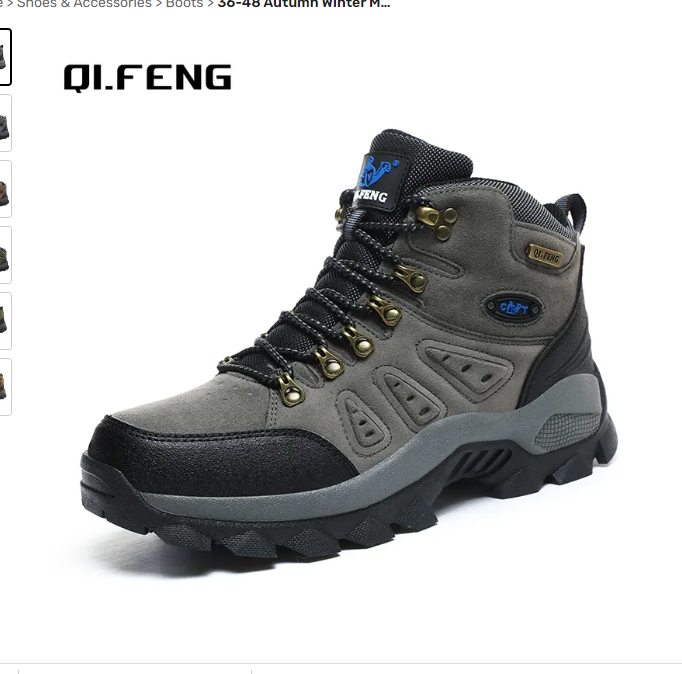 36-48 Autumn Winter Men Women Ankle Boots Leather Shoes New Plus Anti-Skidding Classical Walking Footwear Summer Hiking