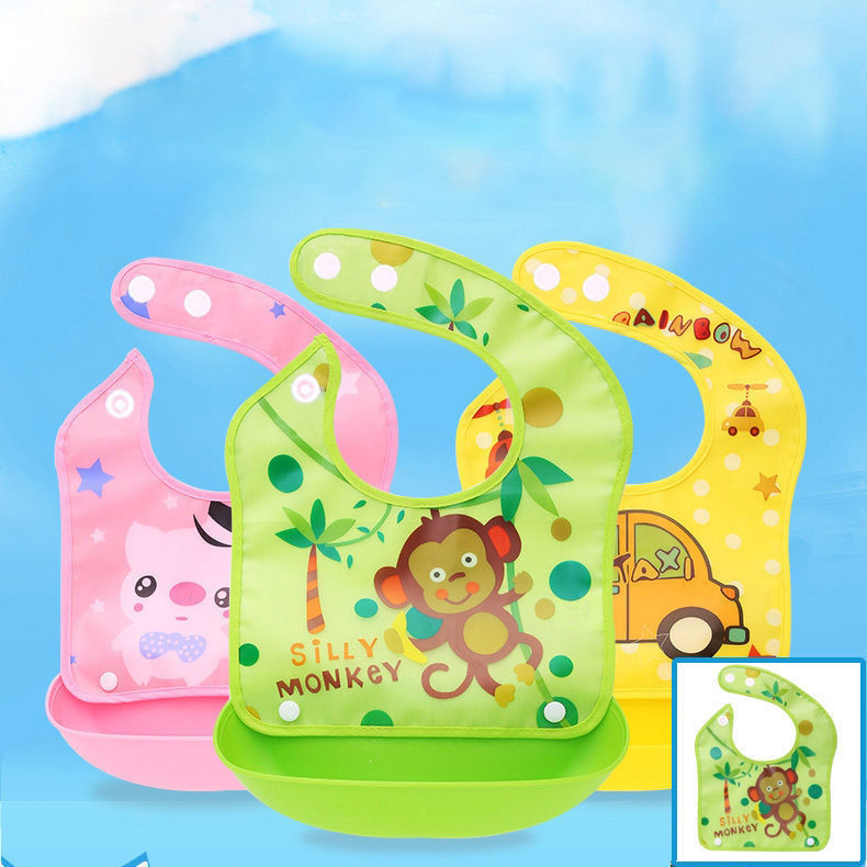 Child Protective Clothing: Waterproof Sleeveless Baby Bib for Easy Cleaning & Safe Eating