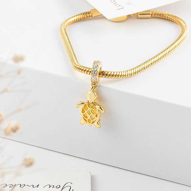 Miniso NEW Murano Glass Sea Turtle Dangle Charm Bead Fits Original 925 Sterling Silver Women Bracelet Fine Jewelry Gift XJ250726