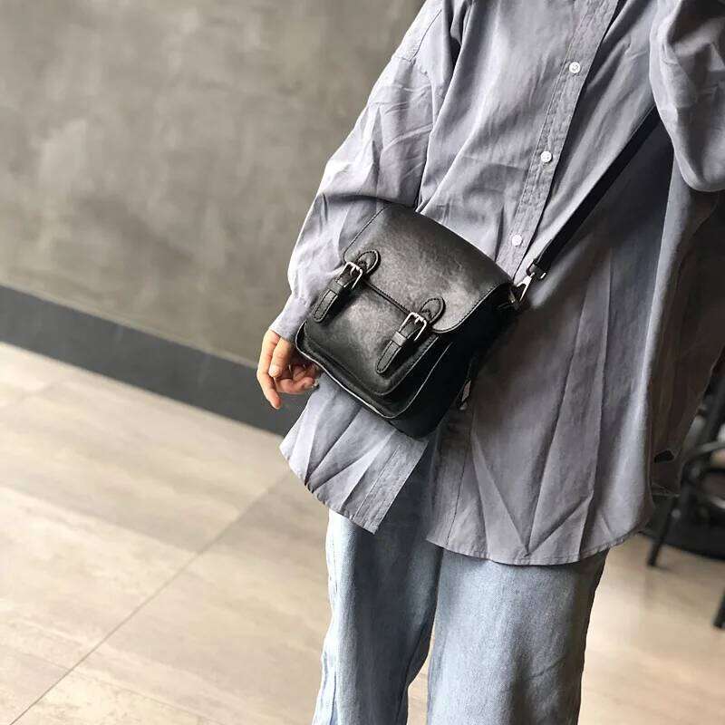 Elegant Retro Womens Genuine Leather Handbag Casual One-Sided Sling over Shoulder