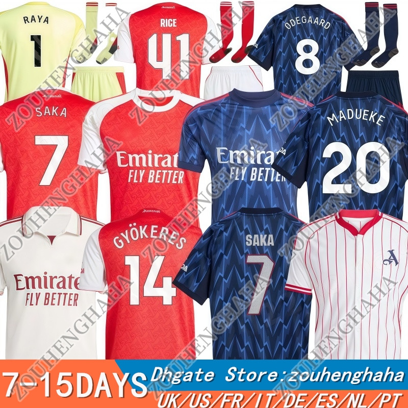 S-4XL 25 26 EZE RICE SAKA soccer jerseys MARTINELLI ODEGAARD SALIBA HAVERTZ ZUBIMENDI Nwaneri Men kids Player Fans TROSSARD ArSeN Football Jersey Shirt Kit