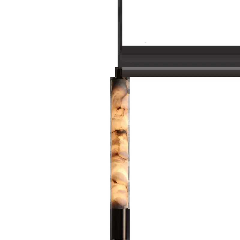 Italy Luxury Marble Pendant Light with Spotlight Minimalist Design for Bedroom Bedside Reading Hanging Alabaster LightXJ250725