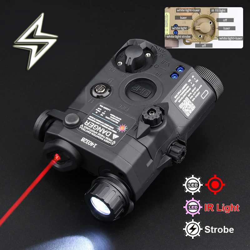 WADSN Airsoft UHP AN PEQ-15 PEQ15 LA5C Red Dot Green Blue IR Fill Light Laser Indicator Weapon Scout Light LED Strobe Flashlight W250722