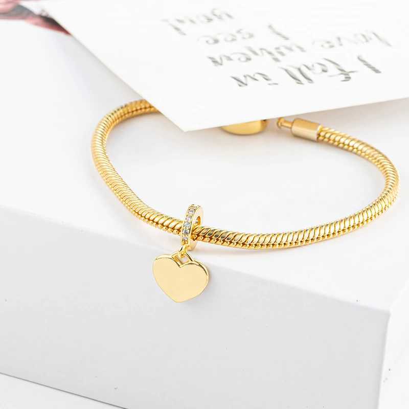 New Gold Plated Safety Chain Hearts Clip Family Tree Snowflake Charm Bead Fits Original European 925 Silver Bracelet Jewelry Gift XJ250726