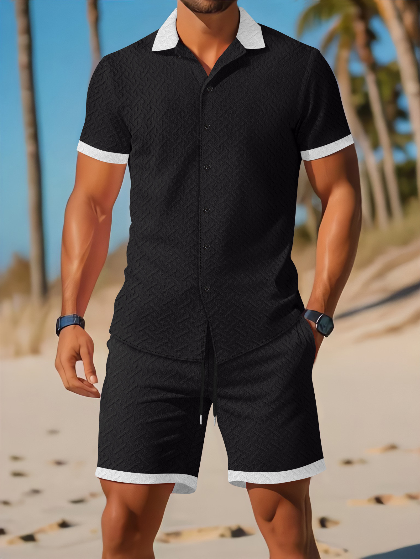 Designer sportwear short sleeve Men's T Shirts breathable sportswear sport shirt high quality Men shirt shorts sets two piece