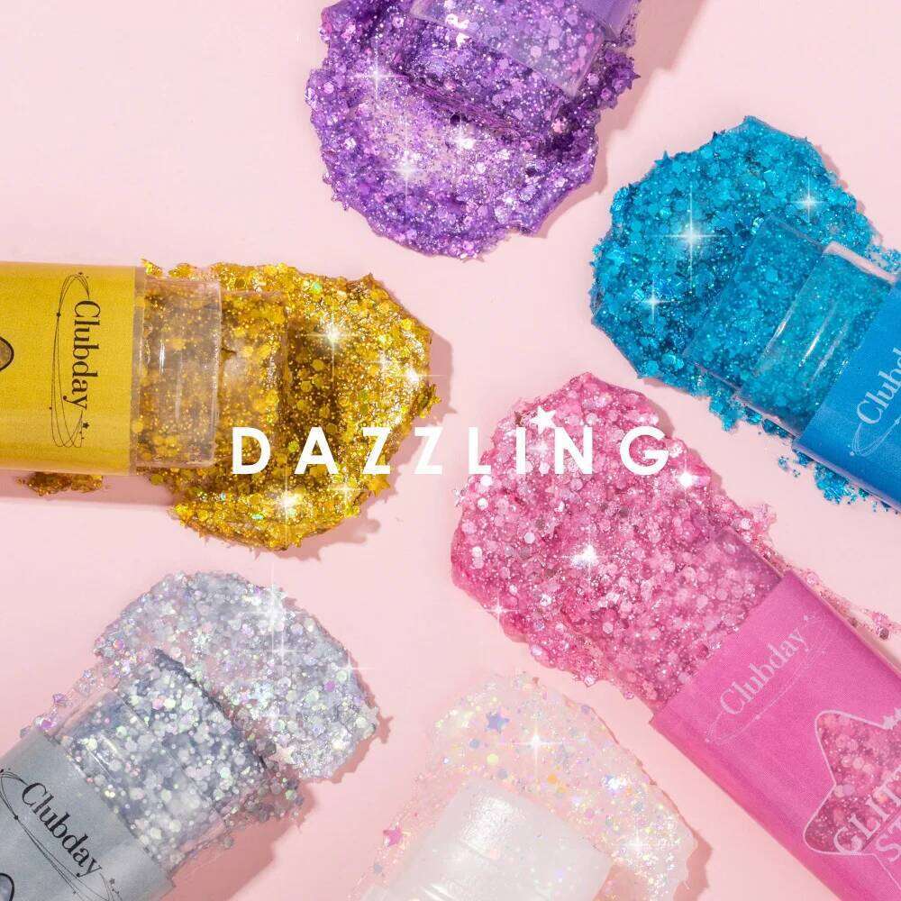 Glitter Eye Shadow Liquid Face Body Large Sequin Gel ltifunctional Colorful Lip Cheek Loose Sequins Cream Party Decoration X250726