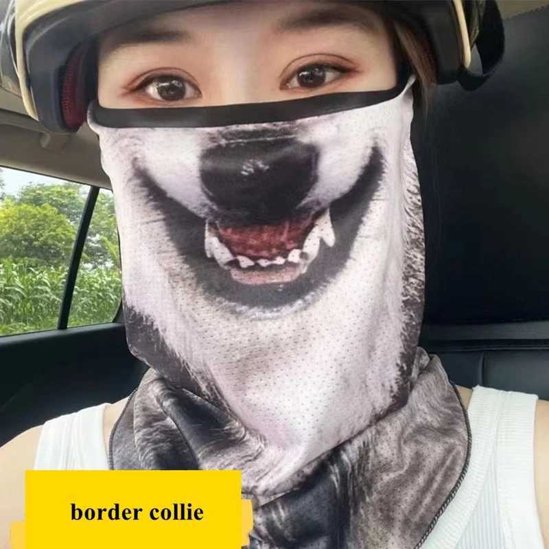 Trending Cat/Dog Print Balaclava Full Face Mask - Ear Hanging UV Protection Windproof Dustproof for Cycling Motorcycle Summer Z250725