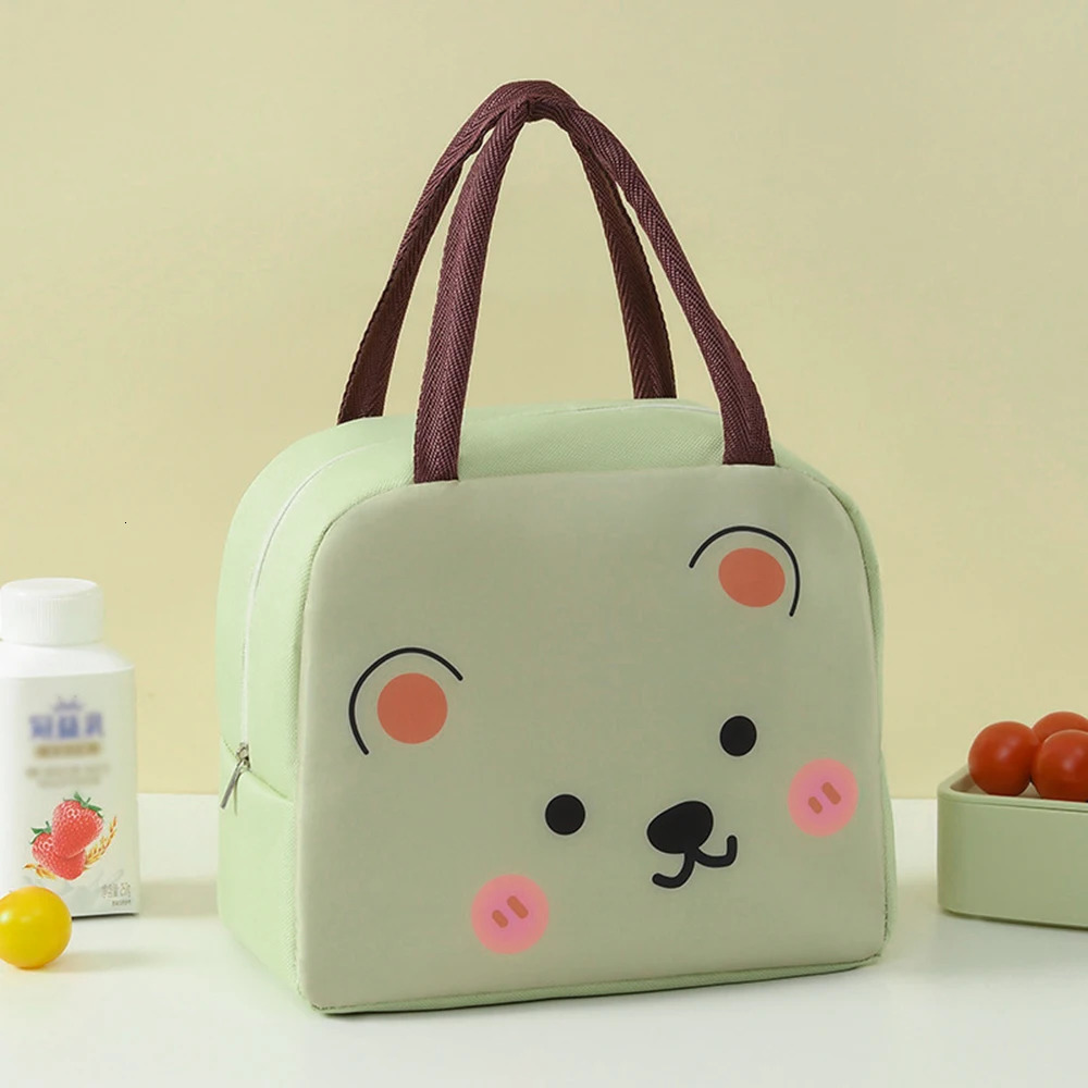 Cartoon Insulated Bag Oxford Cloth Lunch Box Bag Insulated Bento Box Bag Hand In Hand Rice Bag Camping Fresh-Keeping Ice Bag 250723