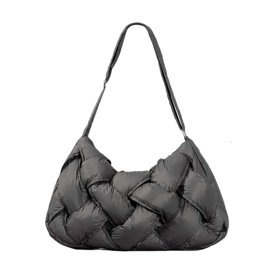 New Large Capacity Lightweight Nylon Stuffed Women Crossbody Simple Weave Space Cotton Tote Bag Motorcycle