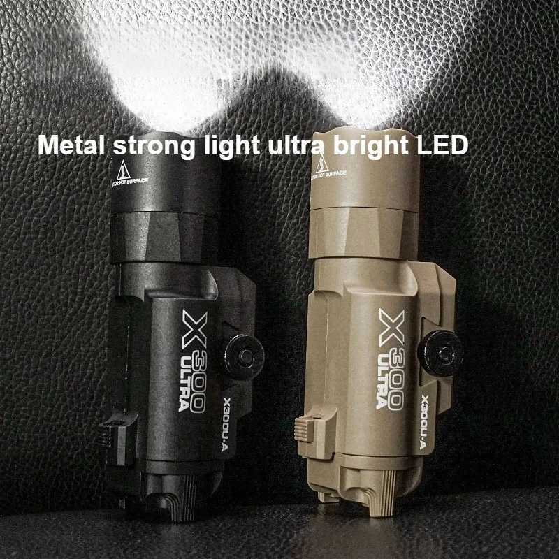 Tactical Surefire Style X300U X300 Ultra X300U-A Flashlight for Pistol Light Airsoft Helmet Light Weapon Torch Strobe 800 Lumens W250722