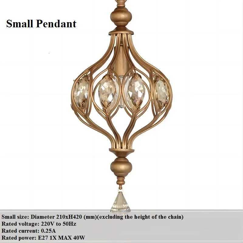 Retro Simple Crystal Led Pendant Lights for Dining Room Food Tables Bedroom Designer Chandelier Home Decor Chandeliers Lighting FixturesXJ250725