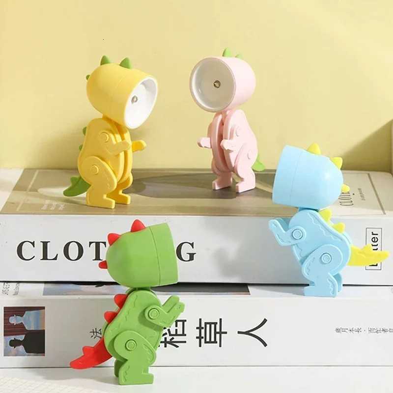 Mini Dinosaur Night Light Battery Magnetic Folding Nights Lamp Bedroom Bedside Table Ornaments Childrens Toys LED Night Lights XJ250725