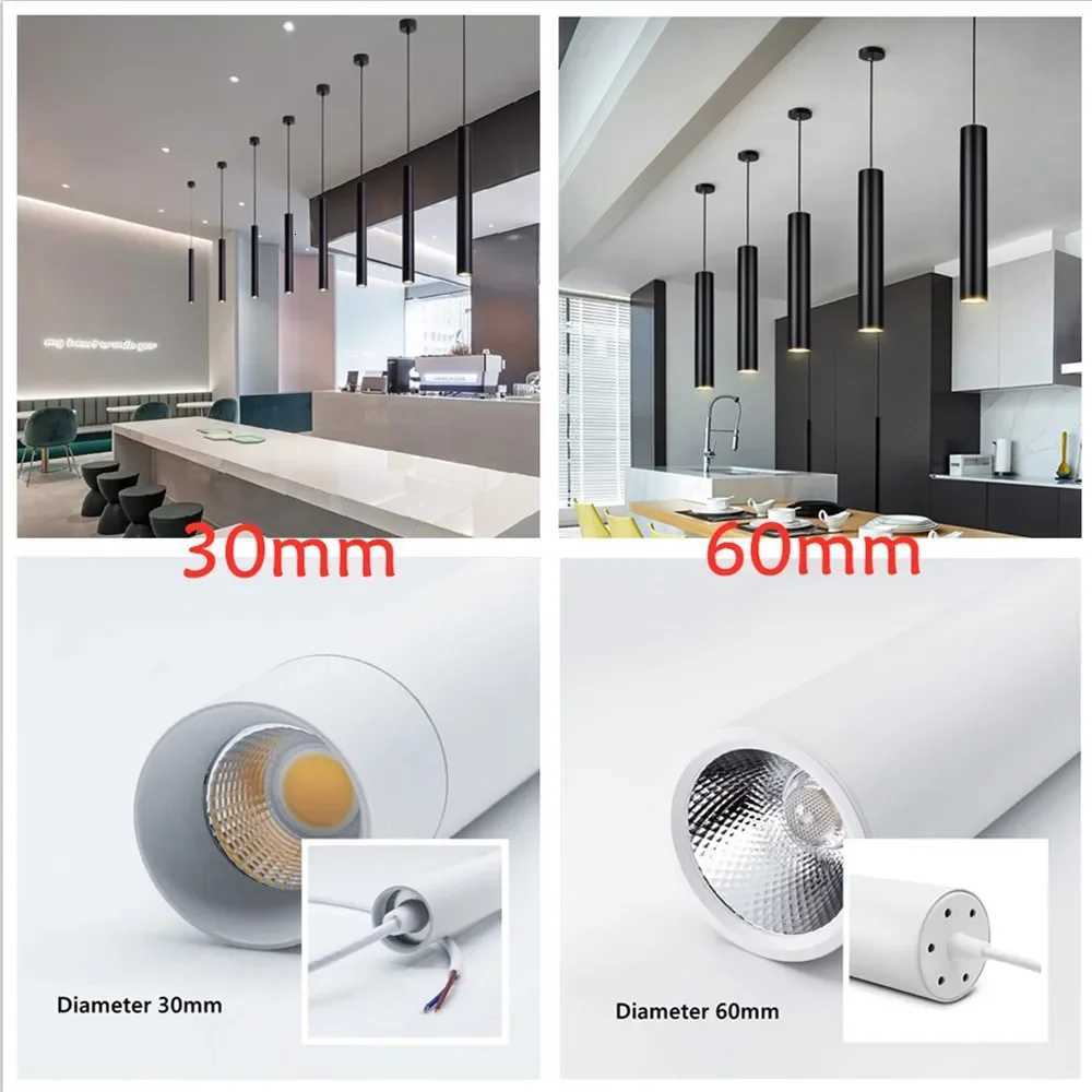 Modern LED Pendant Lamp Long Tube Lamp Kitchen Island Dining Room Shop Bar Counter Decoration Cylinder Pipe Pendant Lights XJ250725