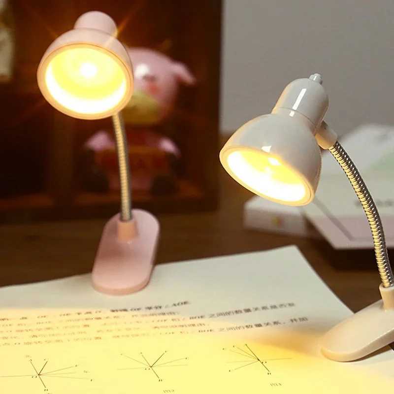 Mini LED Clip Desk Lamp Eye Protection Study Read Book Night Lamp Cute Creative Student Dormitory Warm Lights Battery Table Light XJ250725