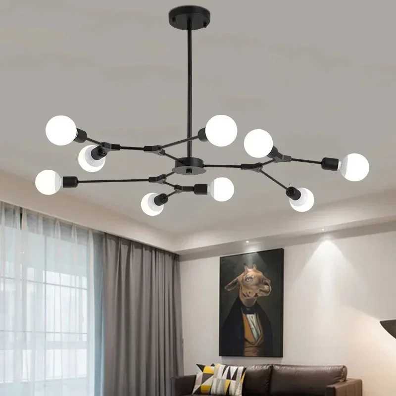 Modern Magic Bean Chandelier Personality Simple Atmospheric Living Room Lamp Molecular Branch Bedroom Electroplating ChandelierXJ250725