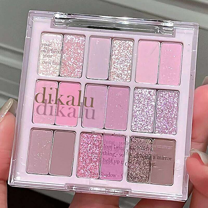 18-Color ple Glitter Eyeshadow Matte Pearl Highlighter Powder Nude Long Lasting Korean Shiny Eyes Make Up Palette