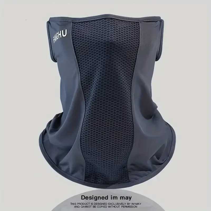 1Pcs Summer Silk Cycling Masks Hanging Ear Breathable Anti-UV Face Scarf Neck Cover for Outdoor Hiking Sunscreen Balaclava Z250725