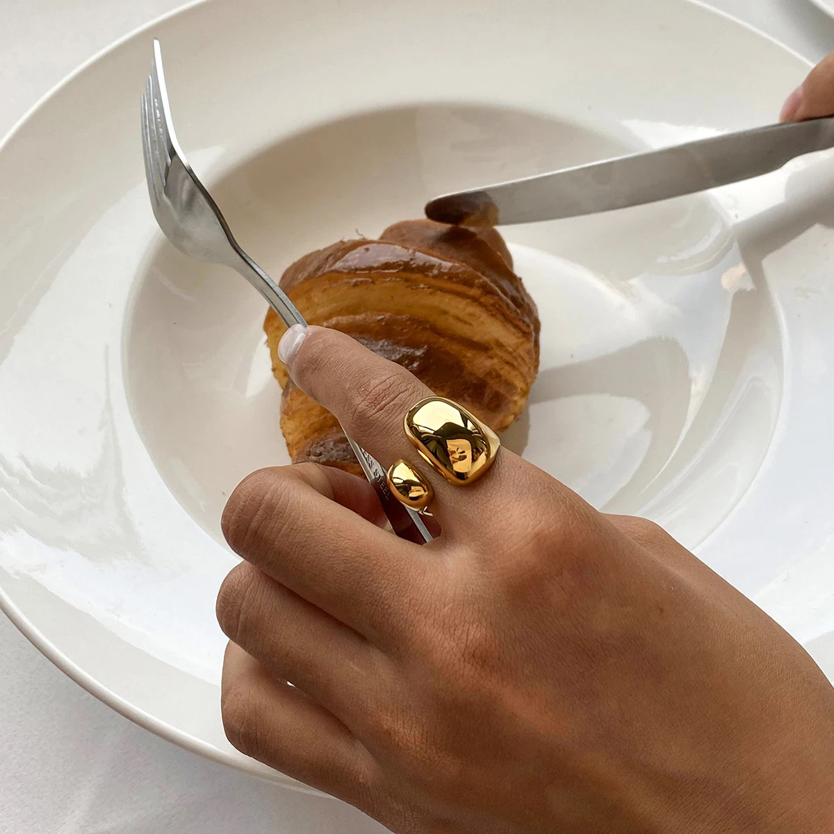 Uworld Minimalist 316L Stainless Steel INS Ring High Quality Waterproof Charm Metal Gold Silver Color Fashion Finger Jewelry 250716