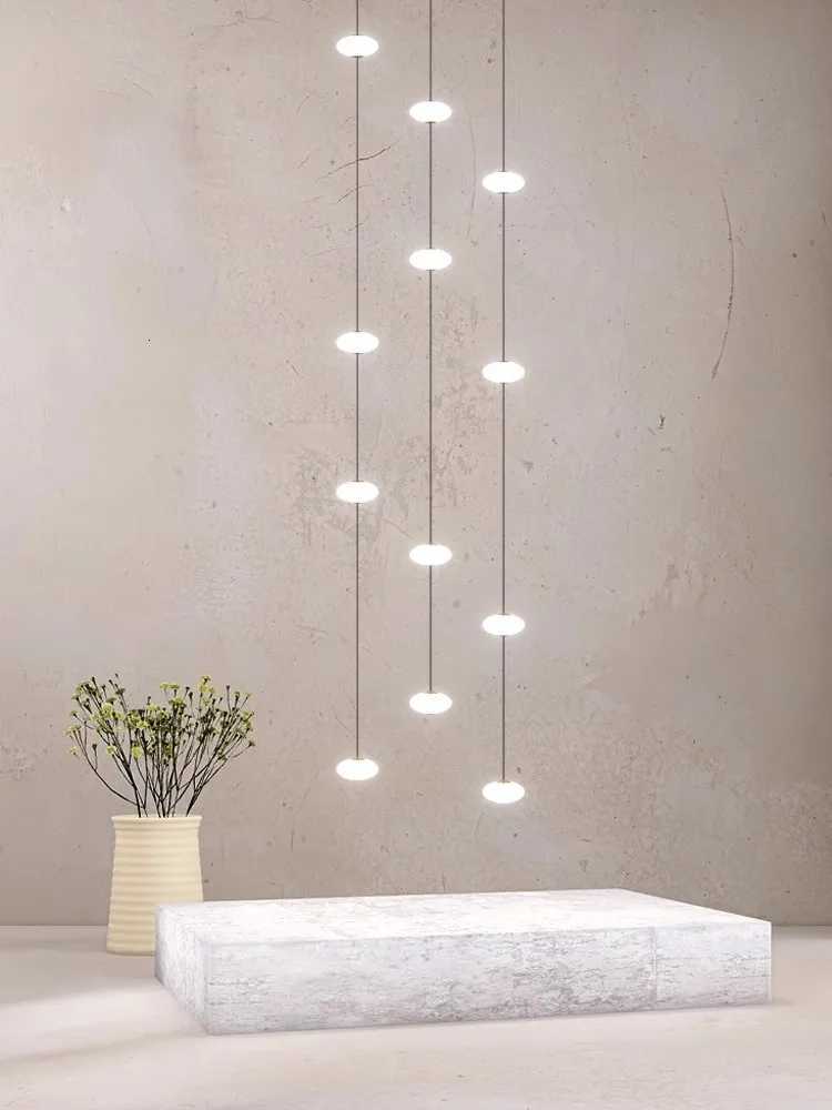 Stairs Modern Chandelier Loft Duplex Living Room Hotel Lobby Long Pendant Nordic Home Decorative Lighting Ball Long Line PendantXJ250725