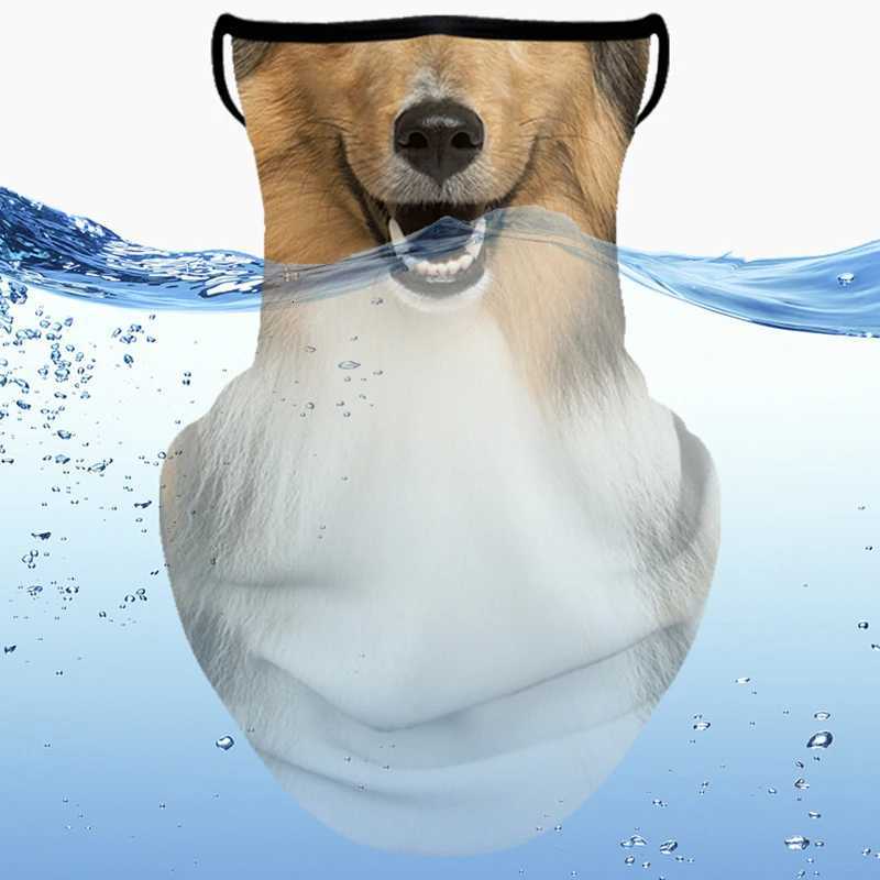 1pc 3D Cat Dog Cute Animal Balaclava Motorcycle Hat Summer lce Silk Breathable Bandana Cycling Running Face Mask Cover Scarf Z250725