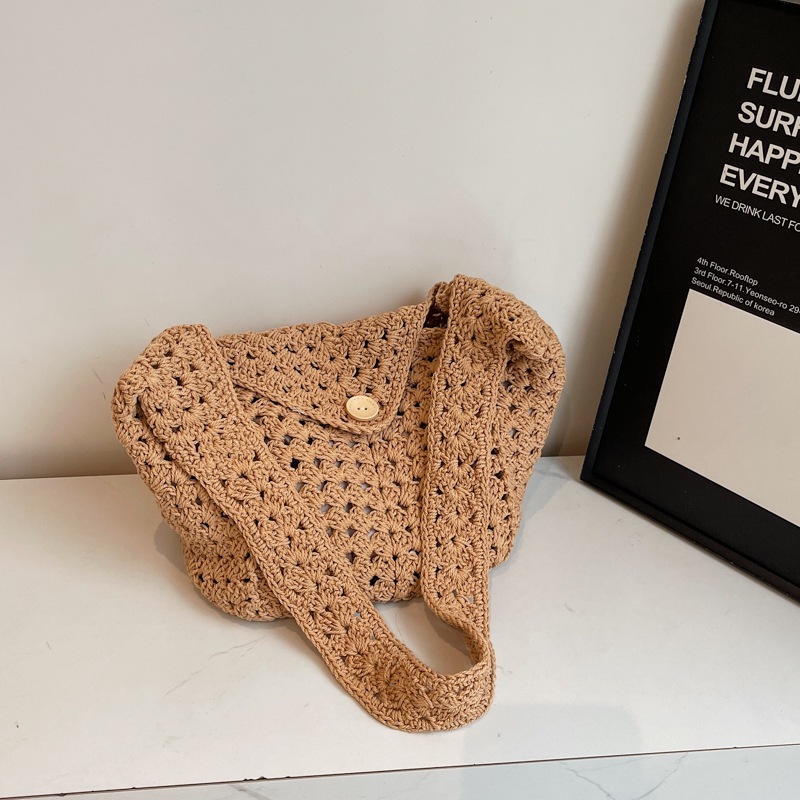 Luxury Brand Designer Bag Trendy Bag For Women, Niche Woven 2025 New Single Shoulder Straw Fashion Bag, Luxury bag Casual Korean Version Underarm Spri