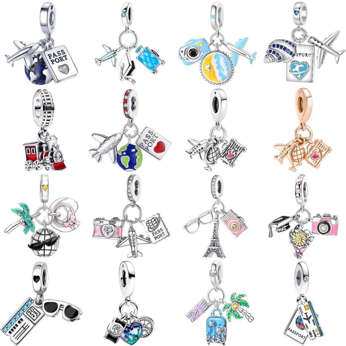 925 Sterling Silver Airplane Travel Charms Plane Pendant Bead Fits Original Bracelet for Women Necklace DIY Fine Jewelry Gift XJ250726