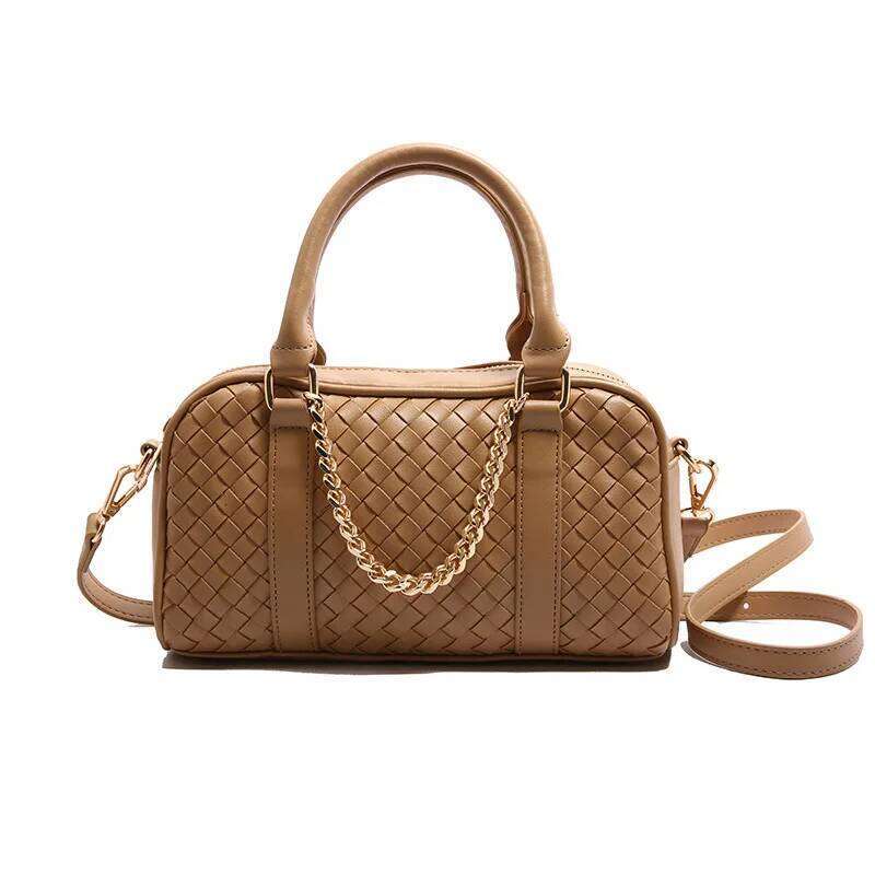 Woven Pillow Design Handheld Women PU Material Bag New Single Shoulder Crossbody Bag