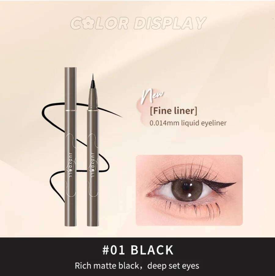 JUDYDOLL Skinny Liquid Eyeliner Ultra-fine black Waterproof Long-lasting Pen Makeup Cosmetics