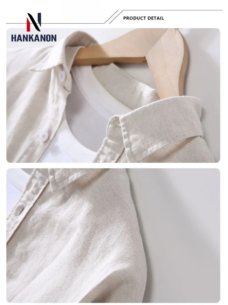 Camping Spring Summer Linen White LongSleeved Shirt Mens Cotton Business Casual Comfortable Loose Blouson 250717