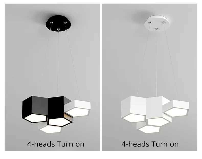 Nordic Black White Modern Living Room Minimalist Cream Style Creative Geometric Combination Ceiling Chandelier XJ250725
