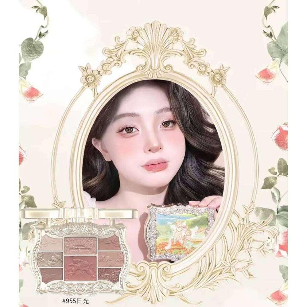 Cheerflor Little Angel Eyeshadow Palette 6 Color Emed Matte Pearl Glitter Retro Eye Shadow Daily Makeup Cosmetics